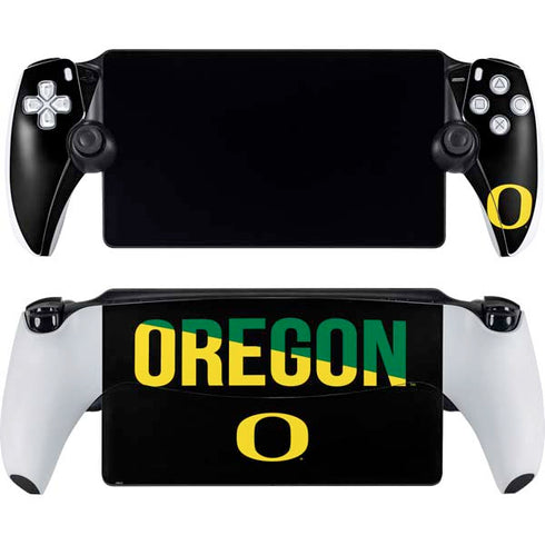University of Oregon Split on Black PlayStation PS5 Skins