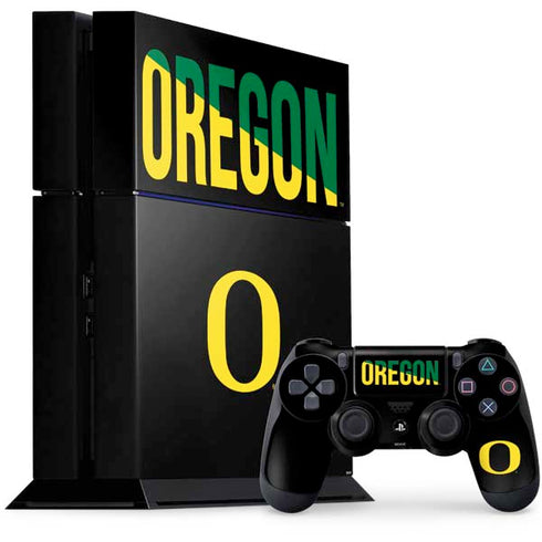 University of Oregon Split on Black PlayStation PS4 Skins