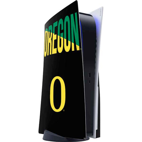 University of Oregon Split on Black PlayStation PS5 Skins