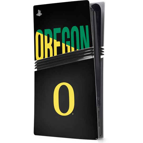 University of Oregon Split on Black PS5 Pro Console Skin
