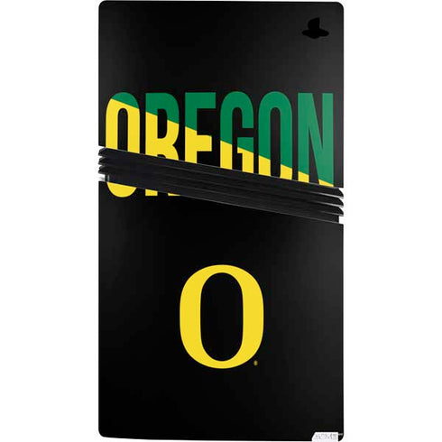 University of Oregon Split on Black PS5 Pro Console Skin