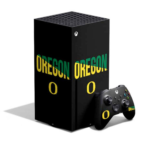 University of Oregon Split on Black XBox Series X Digital Edition Bundle Skin