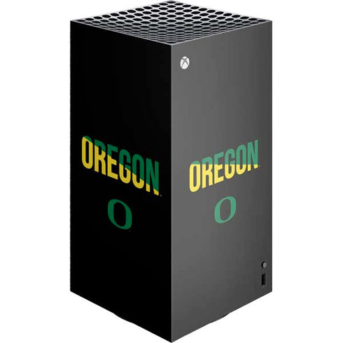 University of Oregon Split on Black XBox Series X Digital Edition Console Skin