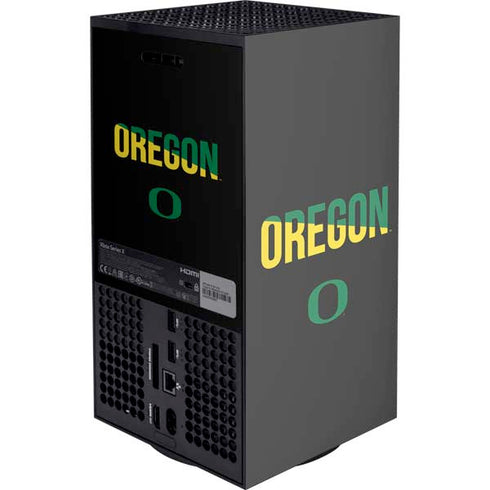 University of Oregon Split on Black XBox Series X Digital Edition Console Skin