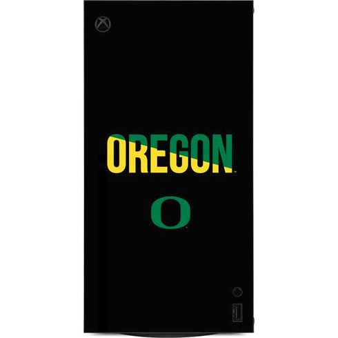 University of Oregon Split on Black XBox Series X Digital Edition Console Skin
