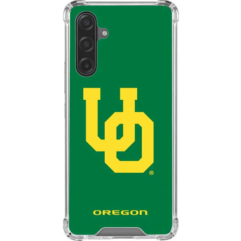 University of Oregon UO on Green Galaxy A17 Clear Case