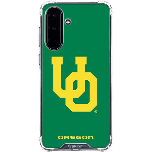 University of Oregon UO on Green Galaxy A36 5G Clear Case