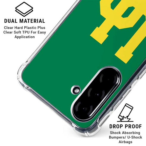 University of Oregon UO on Green Galaxy A36 5G Clear Case