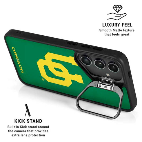 University of Oregon UO on Green Galaxy S25 Plus Kickstand Case