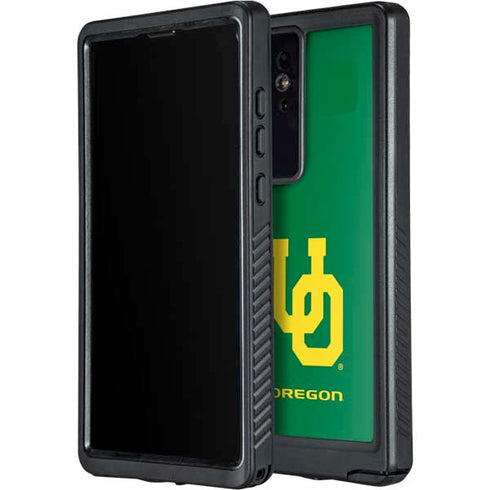 University of Oregon UO on Green Galaxy S24 Ultra Waterproof Case