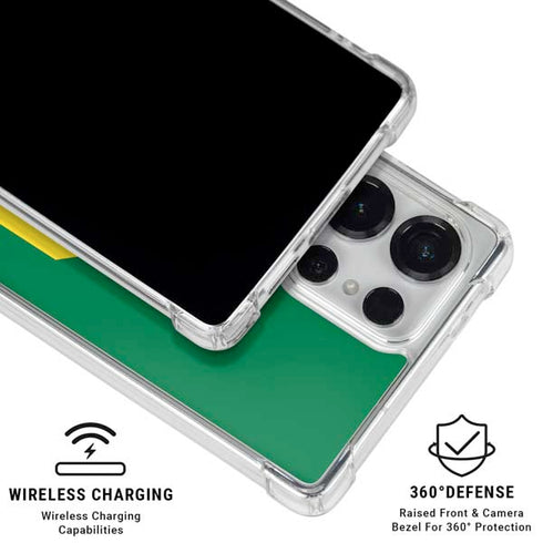 University of Oregon UO on Green Galaxy S25 Ultra Clear Case