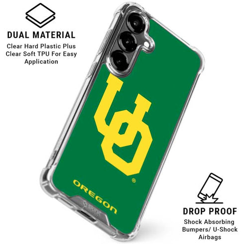 University of Oregon UO on Green Galaxy S26 Plus Clear Case
