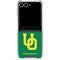 University of Oregon UO on Green Galaxy Z Flip7 Clear Case
