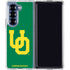 University of Oregon UO on Green Galaxy Z Fold6 Clear Case