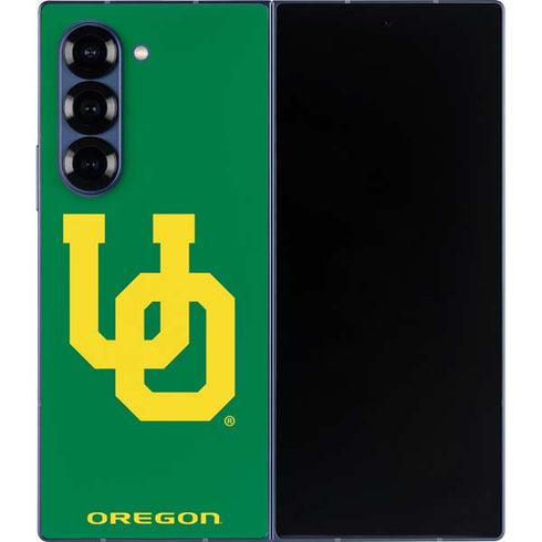 University of Oregon UO on Green Galaxy Z Fold6 Skin