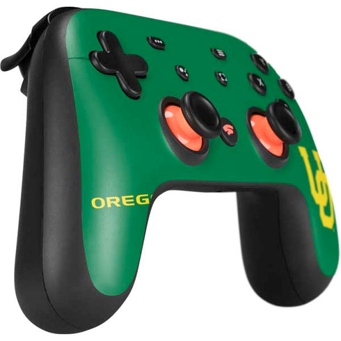 University of Oregon UO on Green Google Stadia Controller Skin