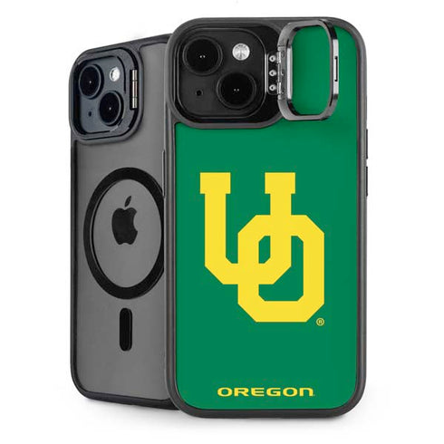 University of Oregon UO on Green iPhone 14 Kickstand Case