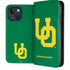 University of Oregon UO on Green iPhone 15 Plus Folio Case