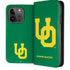 University of Oregon UO on Green iPhone 15 Pro Folio Case