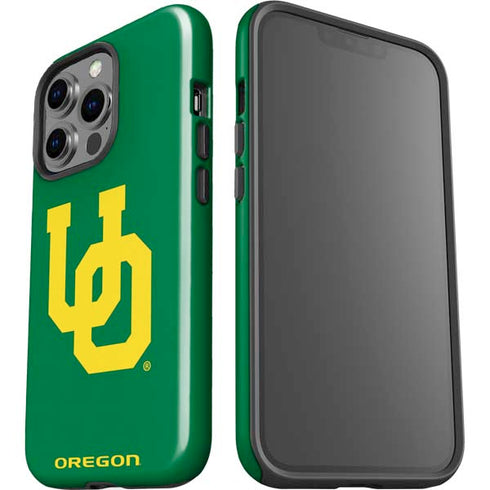 University of Oregon UO on Green iPhone 15 Pro Impact Case