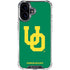 University of Oregon UO on Green iPhone 16 Plus Clear Case
