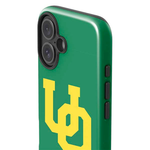 University of Oregon UO on Green iPhone 16 Plus Impact Case