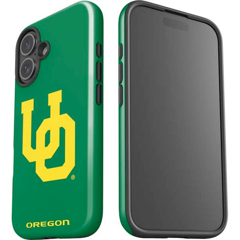 University of Oregon UO on Green iPhone 16 Plus Impact Case