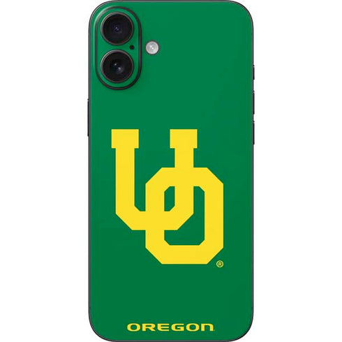 University of Oregon UO on Green iPhone 16 Plus Skin