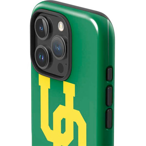 University of Oregon UO on Green iPhone 16 Pro Max Impact Case