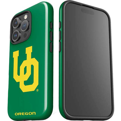 University of Oregon UO on Green iPhone 16 Pro Max Impact Case