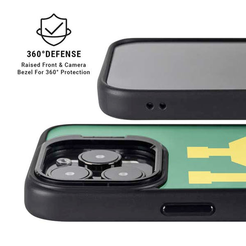 University of Oregon UO on Green iPhone 16 Pro Max Kickstand Case