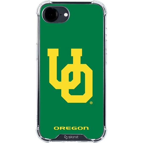University of Oregon UO on Green iPhone 16e Clear Case