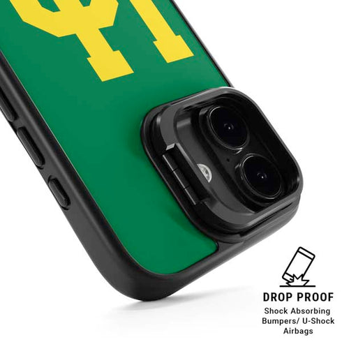 University of Oregon UO on Green iPhone 17 Kickstand Case