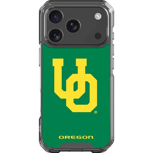 University of Oregon UO on Green iPhone 17 Pro Clear Case