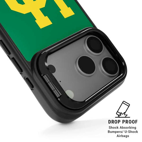 University of Oregon UO on Green iPhone 17 Pro Kickstand Case