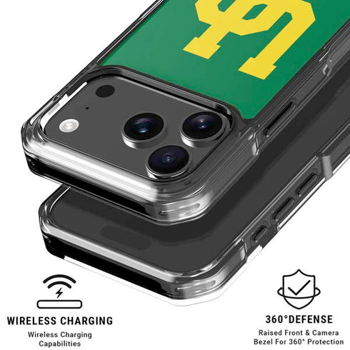 University of Oregon UO on Green iPhone 18 Pro Clear Case