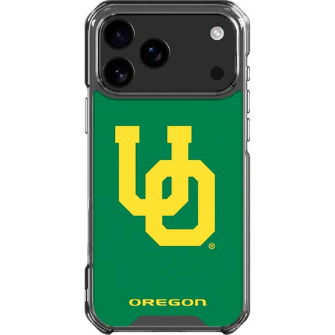 University of Oregon UO on Green iPhone 18 Pro Max Clear Case