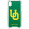 University of Oregon UO on Green iPhone XS Clear Case