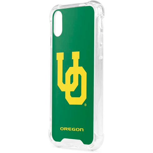 University of Oregon UO on Green iPhone XS Clear Case