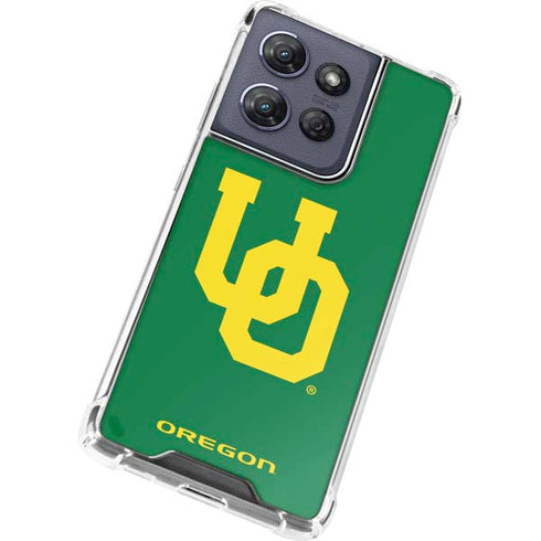 University of Oregon UO on Green Moto G 5G (2025) Clear Case