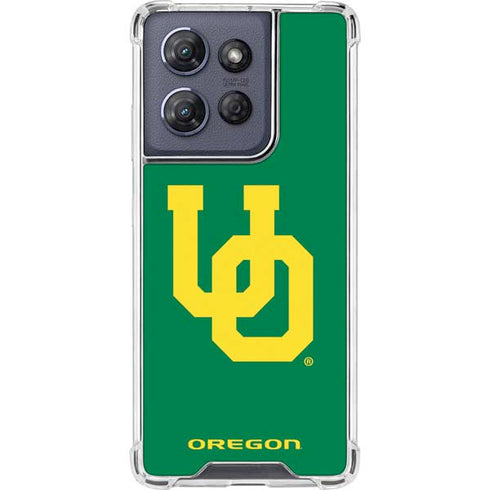 University of Oregon UO on Green Moto G Play 5G (2025) Clear Case