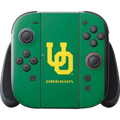University of Oregon UO on Green Nintendo Switch 2 (2025) with Joy-Con Skin