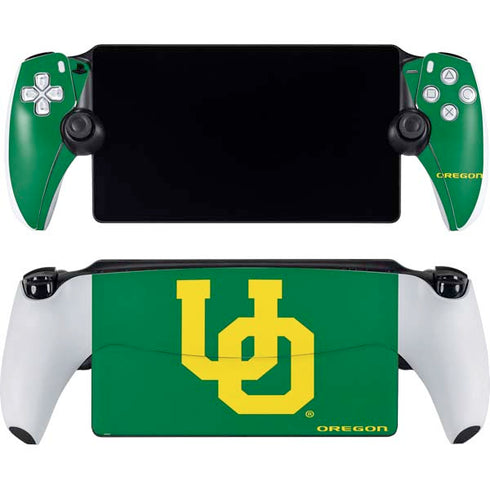 University of Oregon UO on Green PlayStation Portal Remote Player Skin