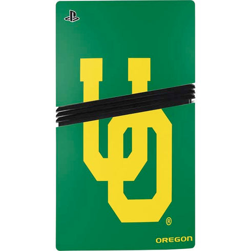 University of Oregon UO on Green PS5 Pro Console Skin