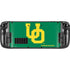 University of Oregon UO on Green Steam Deck Handheld Gaming Computer Skin
