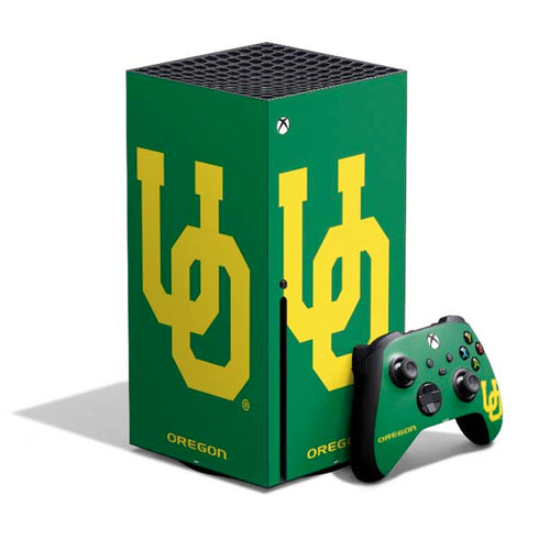 University of Oregon UO on Green Xbox Series X Bundle Skin