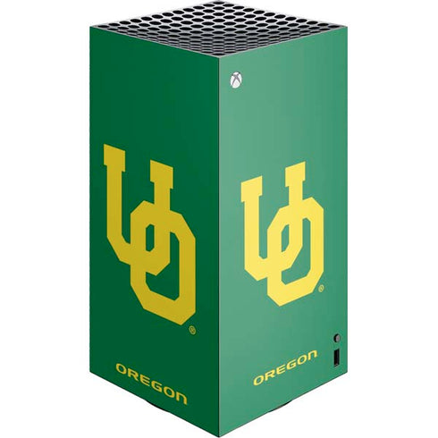 University of Oregon UO on Green XBox Series X Digital Edition Console Skin