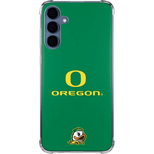 University of Oregon Yellow O with Text Galaxy A55 5G Clear Case