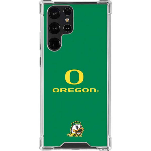 University of Oregon Yellow O with Text Galaxy S23 Ultra Clear Case