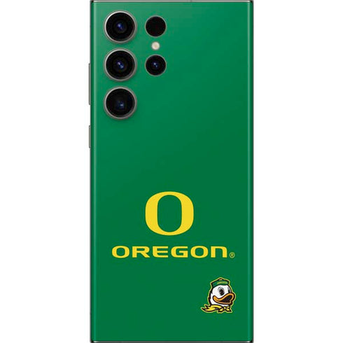 University of Oregon Yellow O with Text Galaxy Skins
